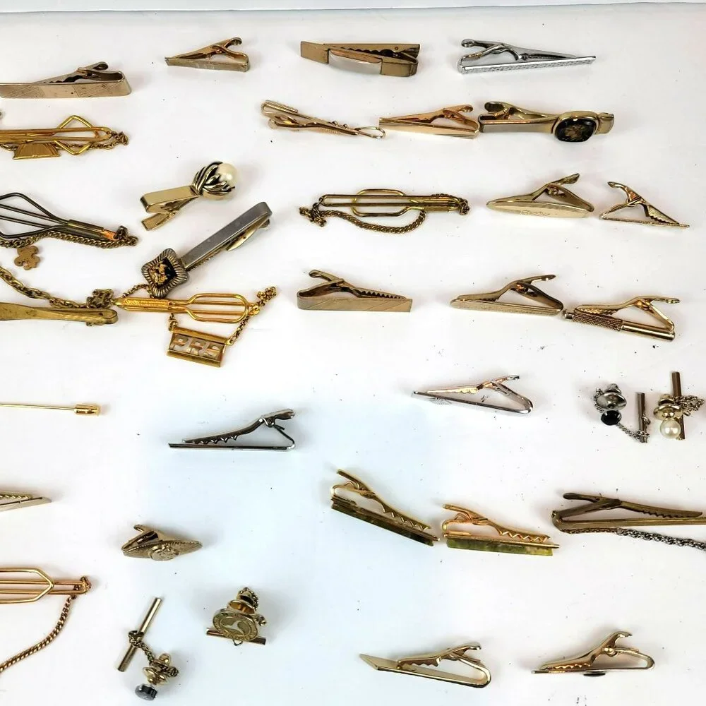Mens Accessories Lot of Tie Bars, Tie Tacks, Money Clips, Cuff Links JH1354